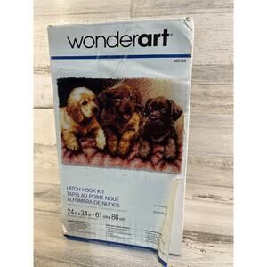 Caron Wonder Art Latch Hook Kit 426166 Lab Puppies Labrador Dog Yarn Crafting
